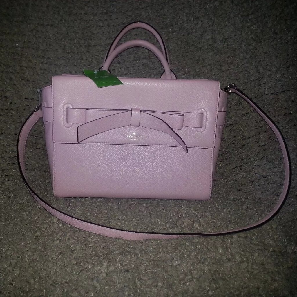 Kate Spade New York-Avalon Place Natala-Rosefrost Pebbled Leather Tote W/Strap-